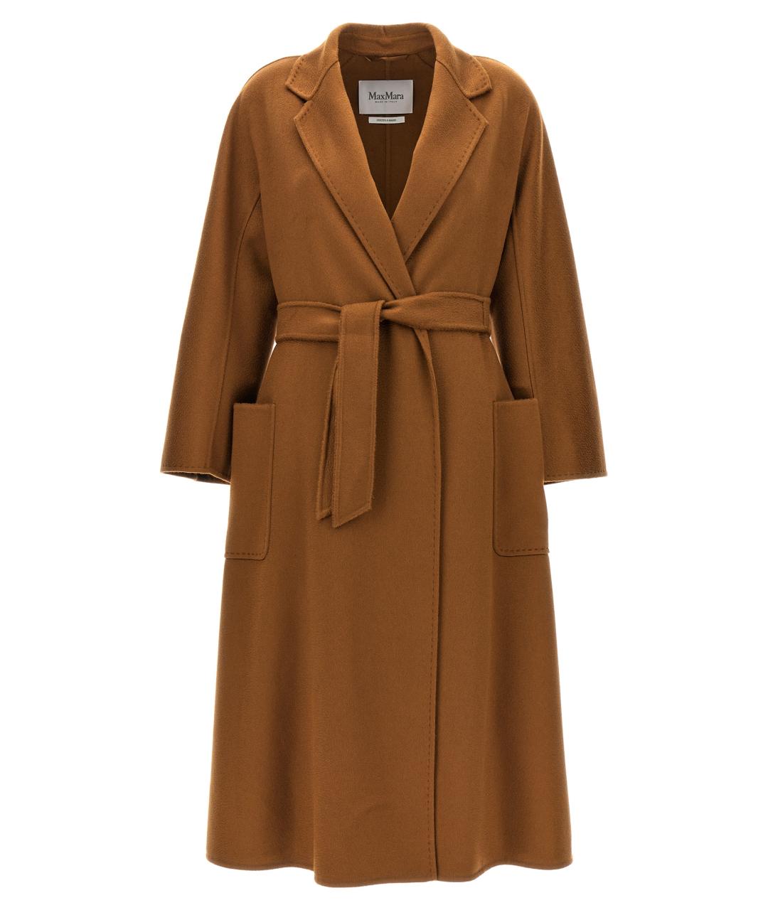 MAX MARA Коричневое кашемировое пальто, фото 1