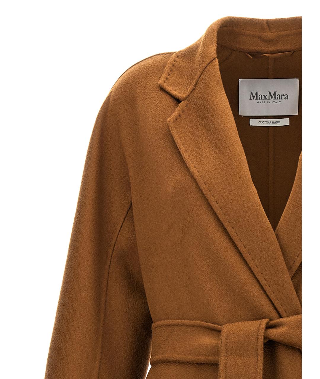 MAX MARA Коричневое кашемировое пальто, фото 3
