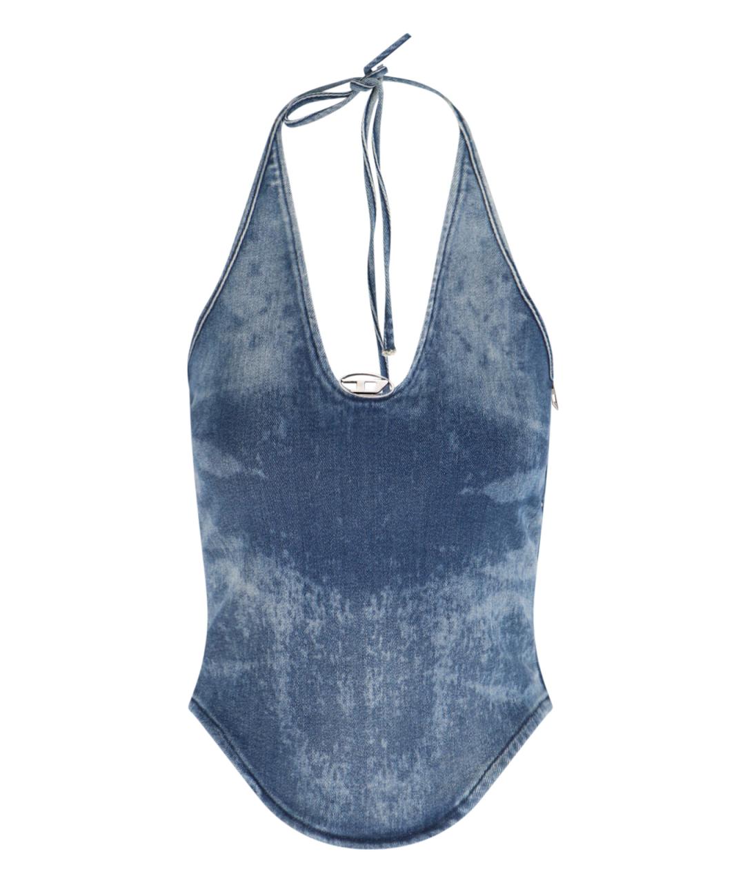 DIESEL Синяя хлопковая майка, фото 1