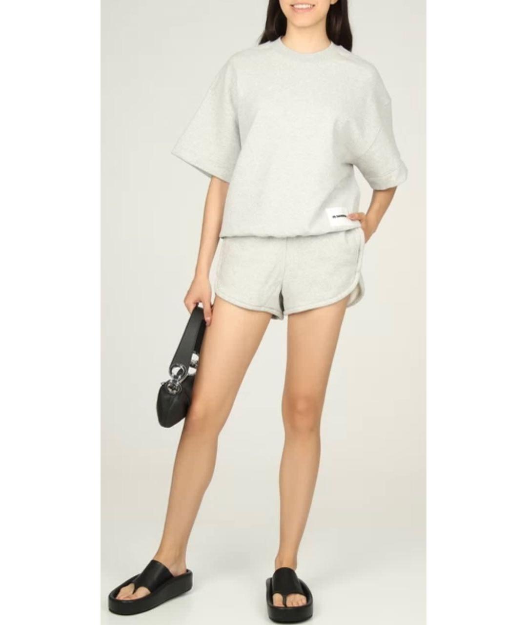 JIL SANDER Серые шорты, фото 3