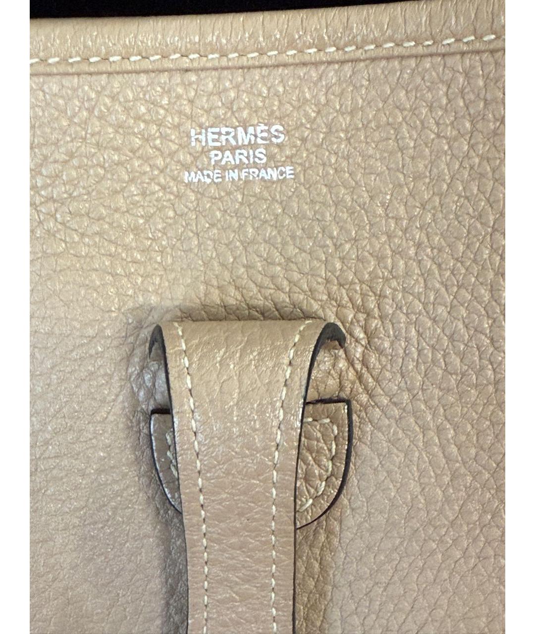 HERMES Коричневая кожаная сумка через плечо, фото 8