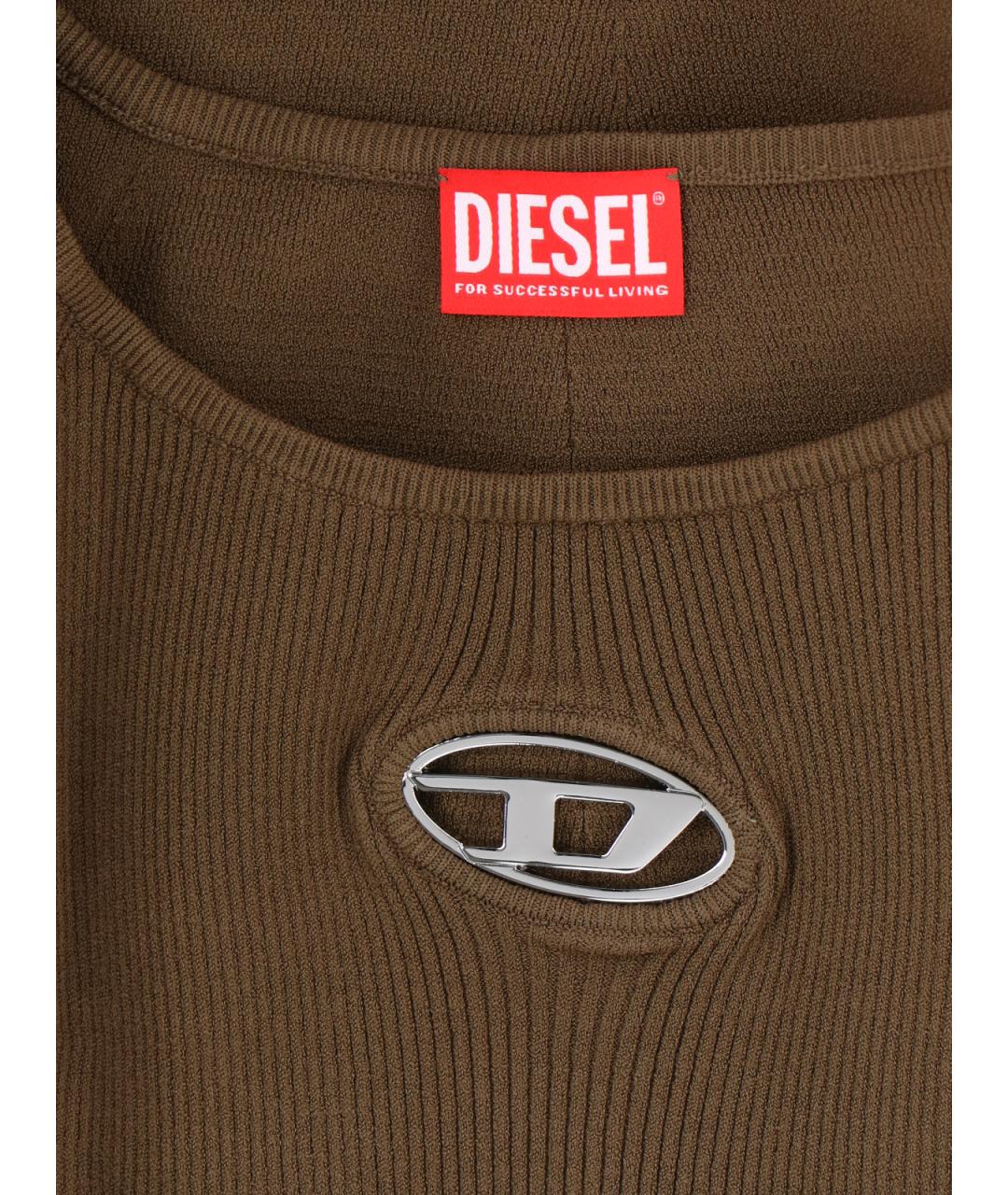 DIESEL Коричневое платье, фото 3