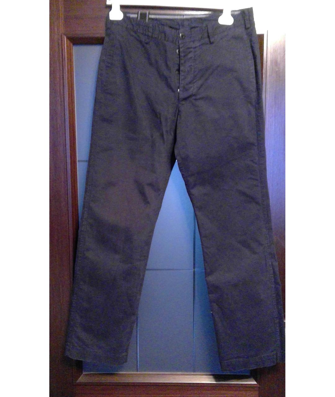 STONE ISLAND Темно-синие хлопко-эластановые брюки чинос, фото 8