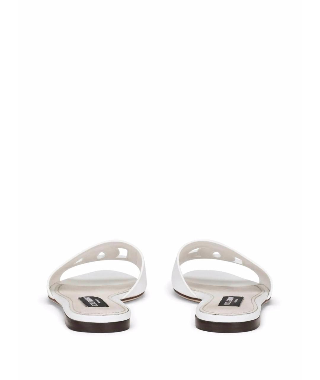 DOLCE&GABBANA Белые шлепанцы, фото 3
