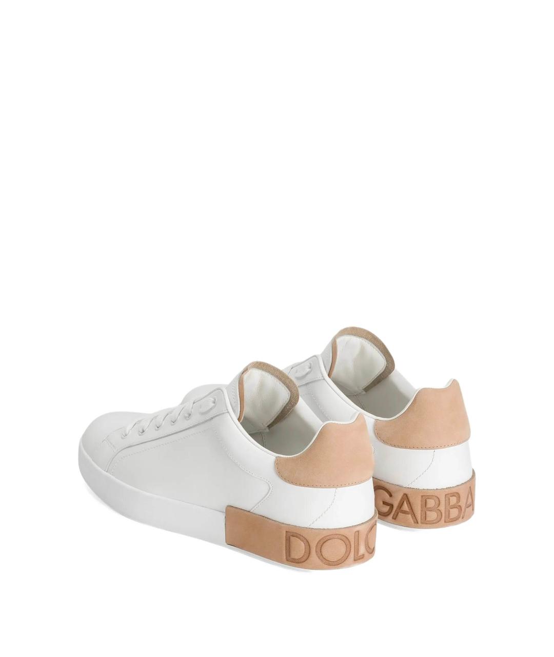 DOLCE&GABBANA Белые низкие кроссовки / кеды, фото 3