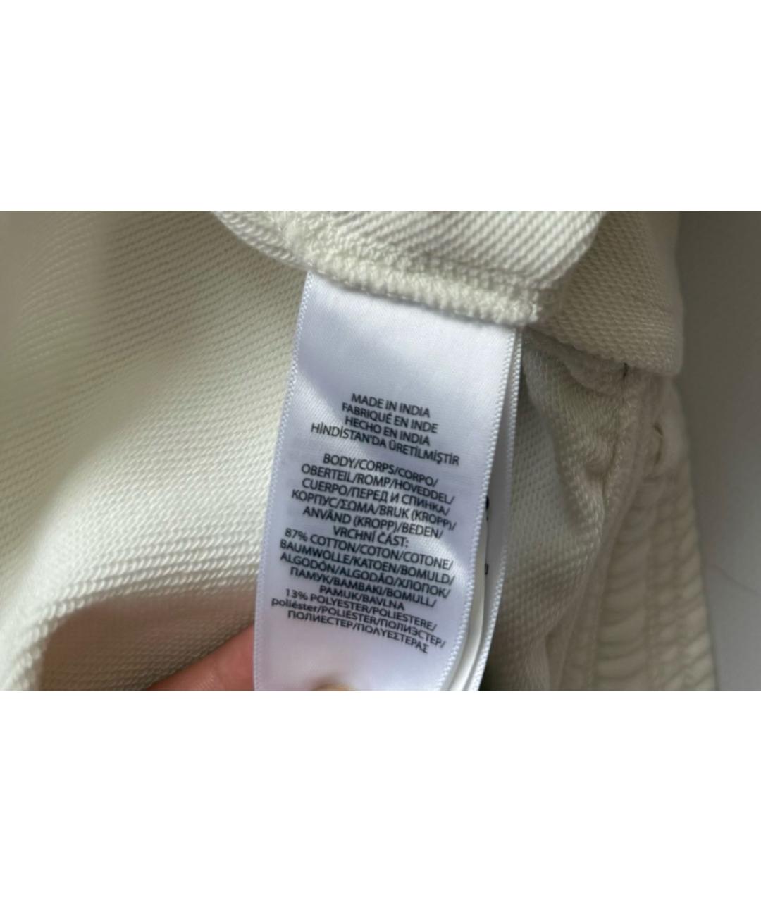 POLO RALPH LAUREN Белые хлопко-эластановые шорты, фото 5