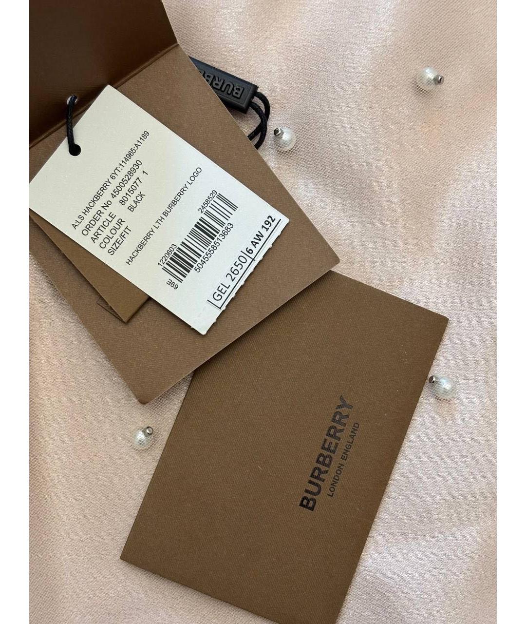 BURBERRY Черная кожаная сумка через плечо, фото 8