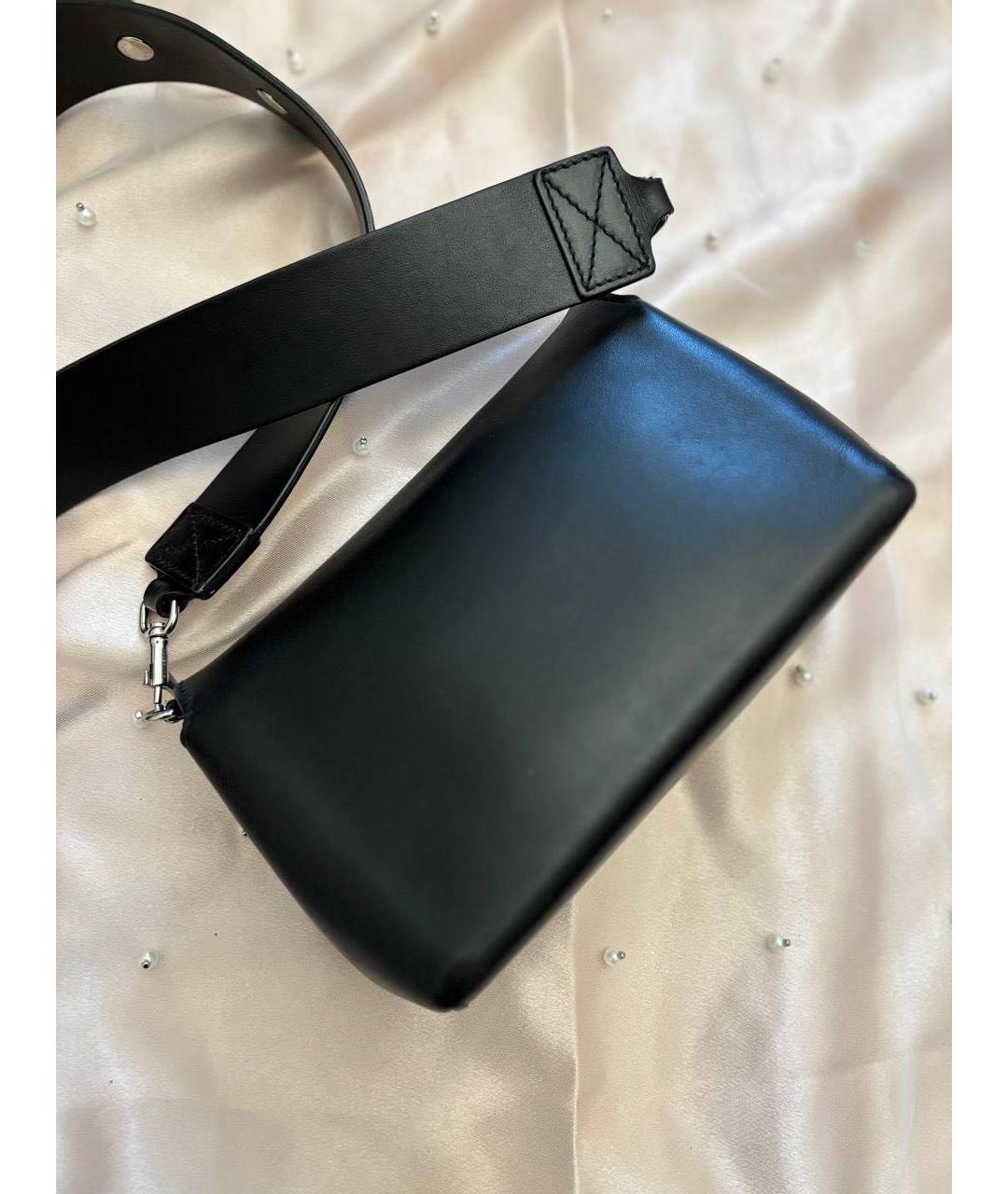 BURBERRY Черная кожаная сумка через плечо, фото 4