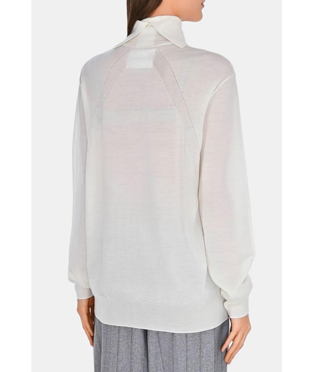 JIL SANDER Белая шерстяная водолазка, фото 3