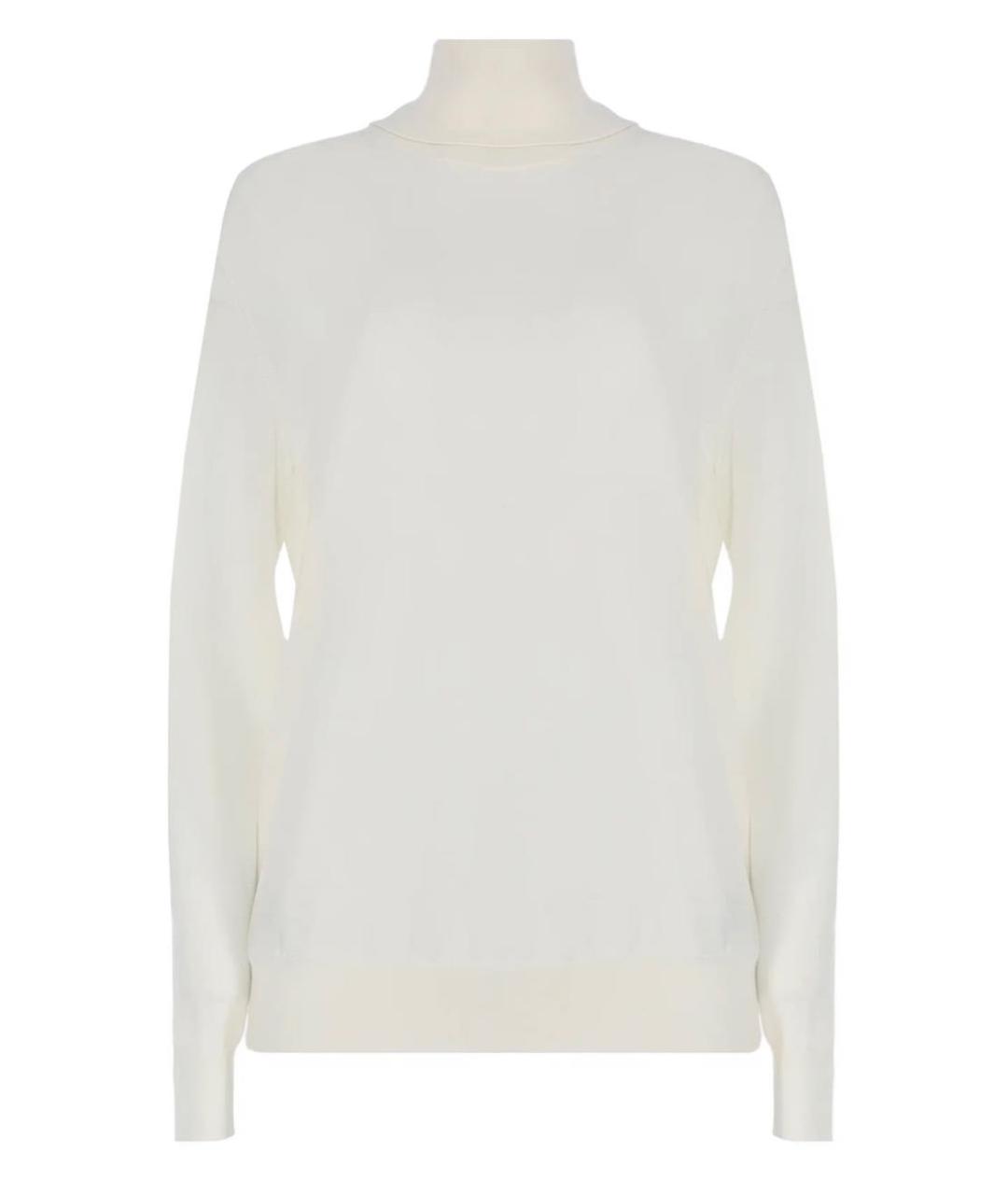 JIL SANDER Белая шерстяная водолазка, фото 1
