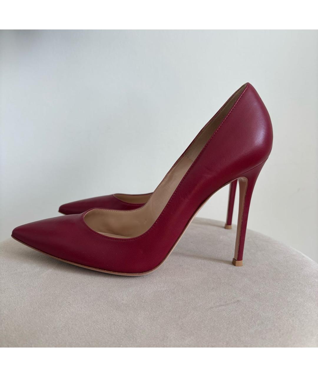 GIANVITO ROSSI Красные кожаные туфли, фото 2