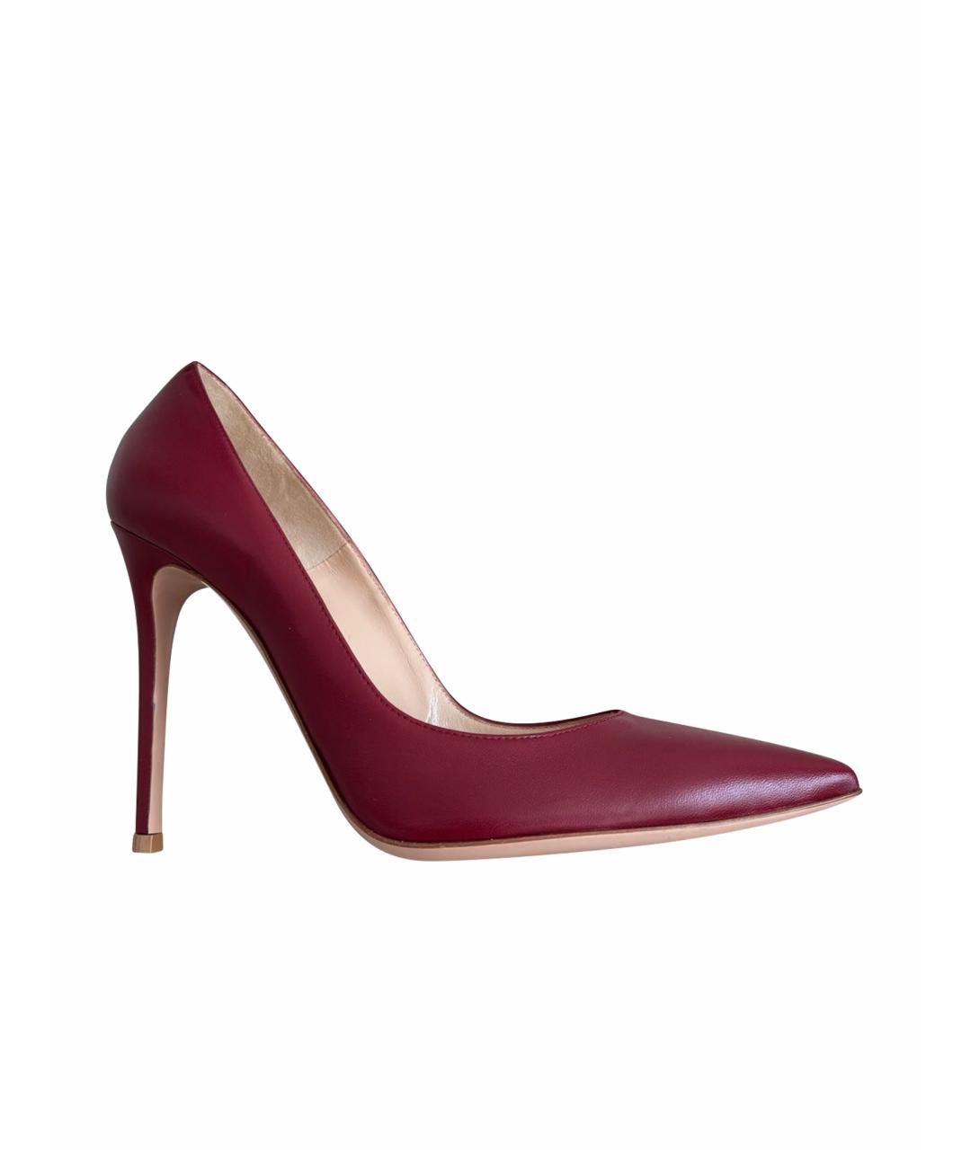 GIANVITO ROSSI Красные кожаные туфли, фото 1