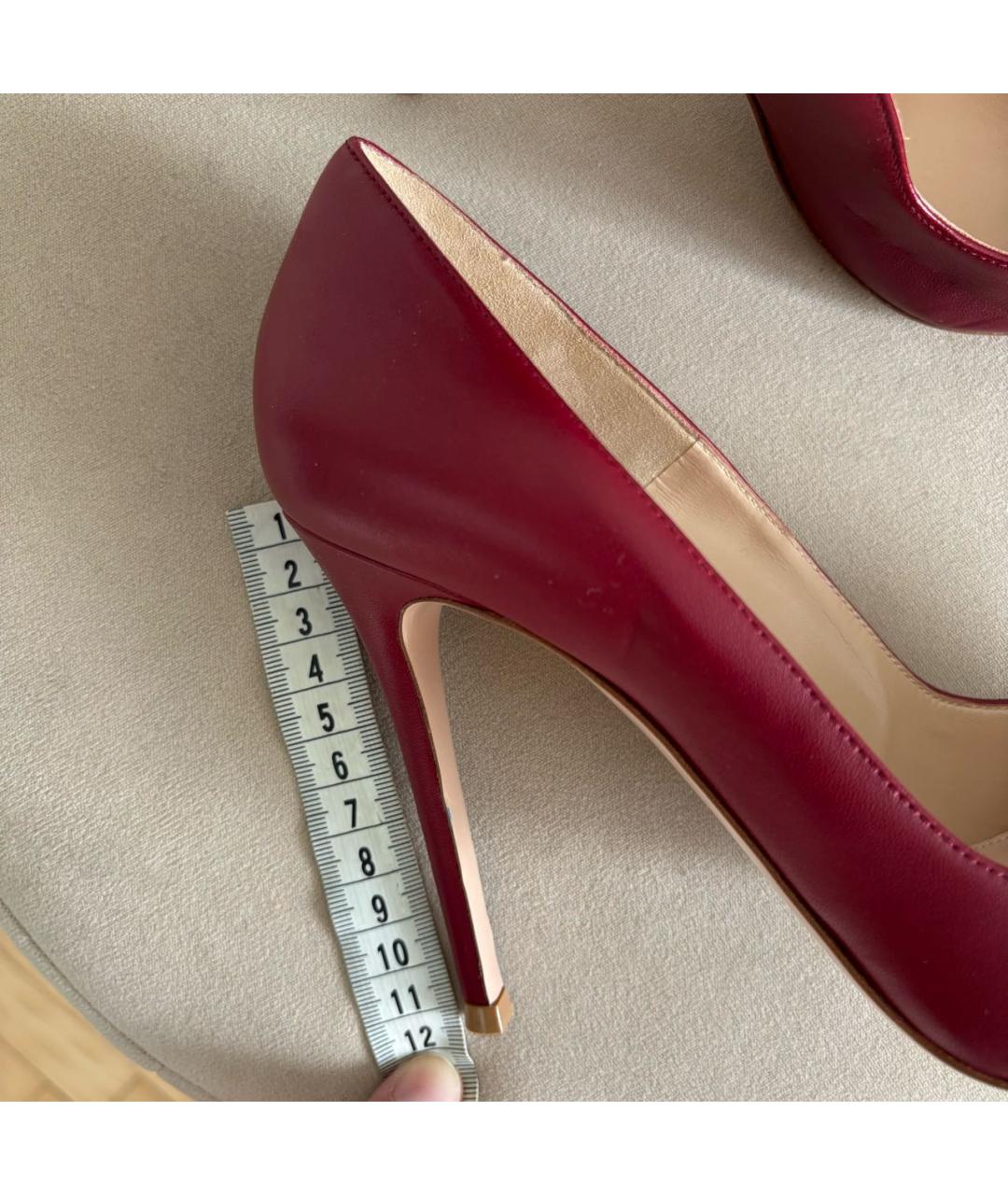 GIANVITO ROSSI Красные кожаные туфли, фото 6
