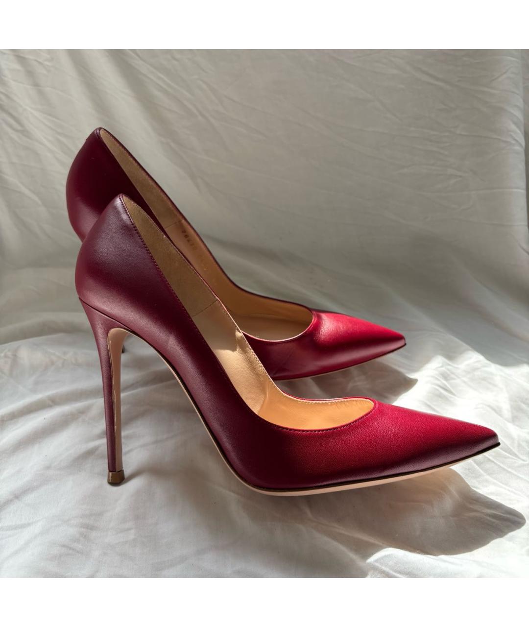 GIANVITO ROSSI Красные кожаные туфли, фото 7