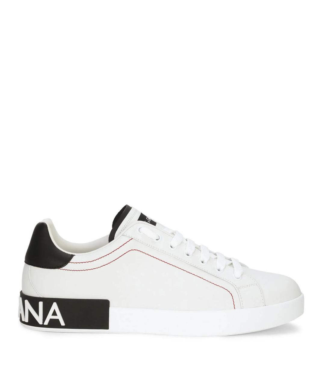 DOLCE&GABBANA Белые низкие кроссовки / кеды, фото 1