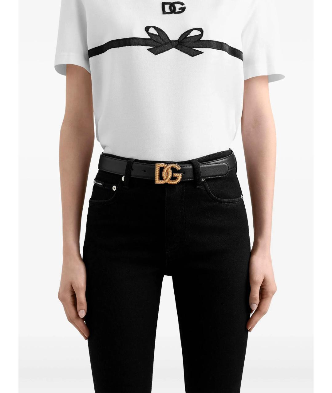 DOLCE&GABBANA Черный ремень, фото 3