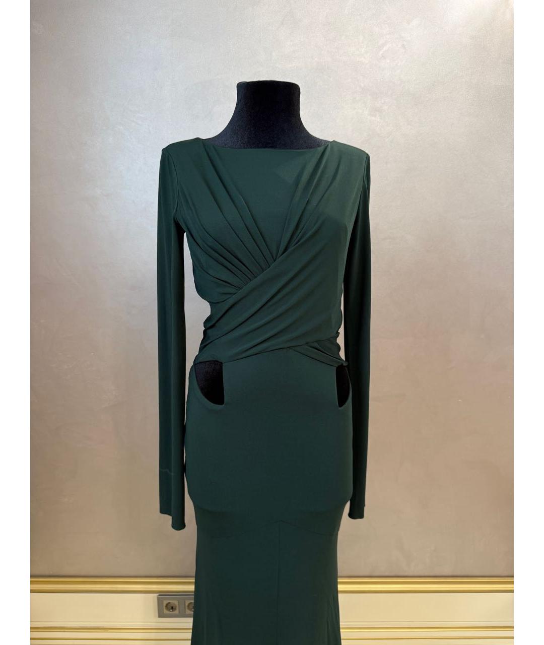 ALEXANDRE VAUTHIER Зеленые вискозное вечернее платье, фото 2