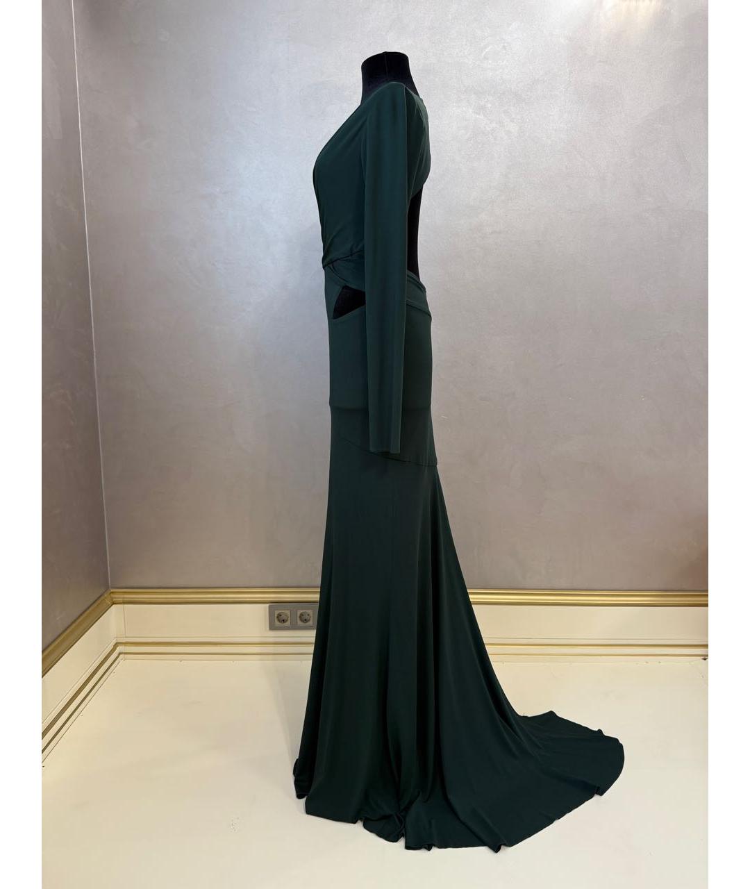 ALEXANDRE VAUTHIER Зеленые вискозное вечернее платье, фото 4