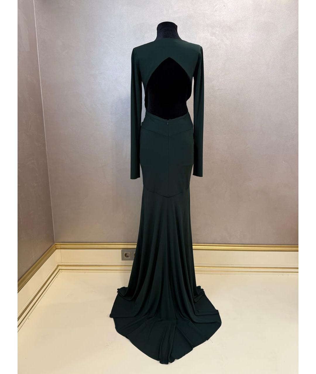 ALEXANDRE VAUTHIER Зеленые вискозное вечернее платье, фото 5