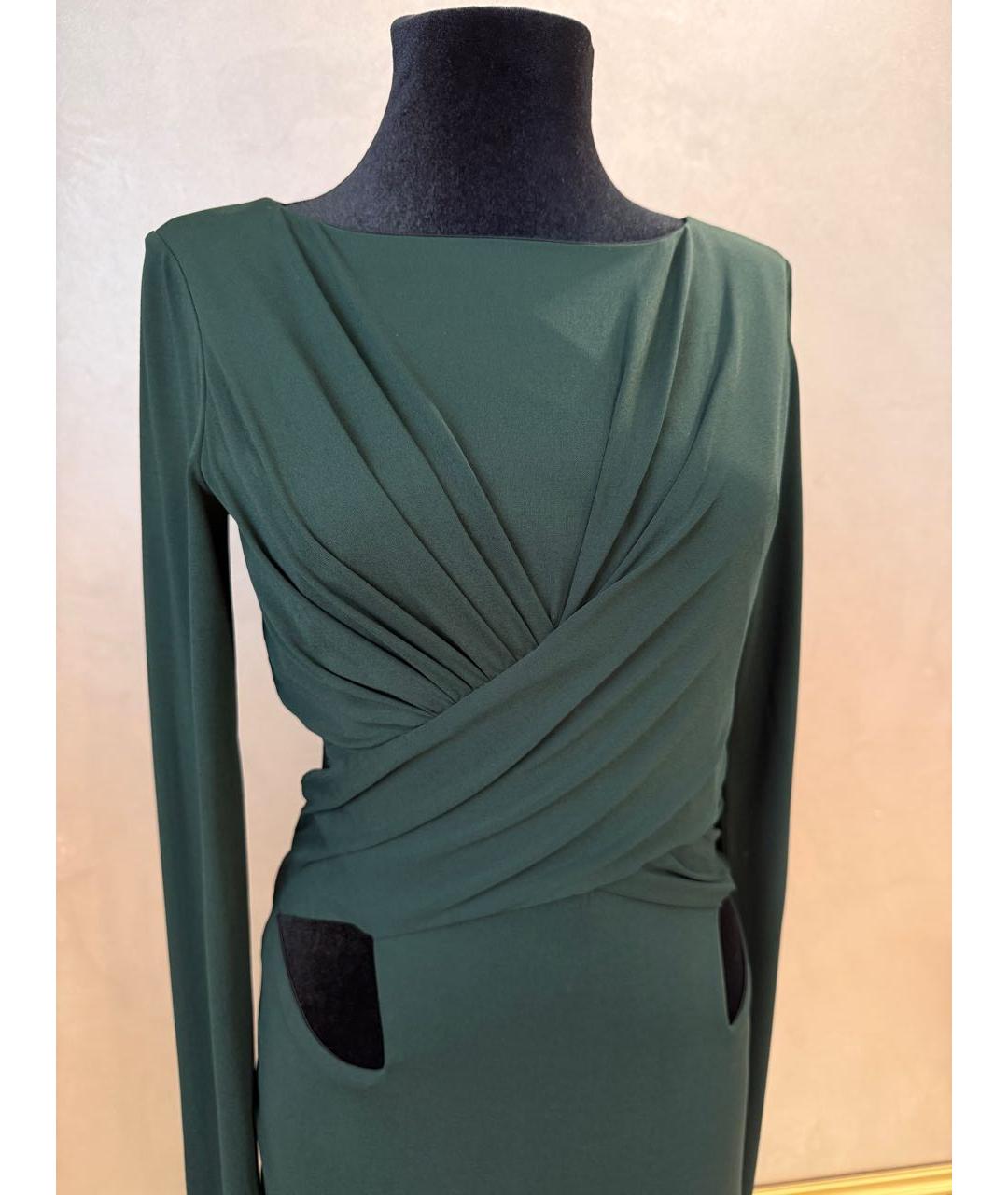 ALEXANDRE VAUTHIER Зеленые вискозное вечернее платье, фото 3