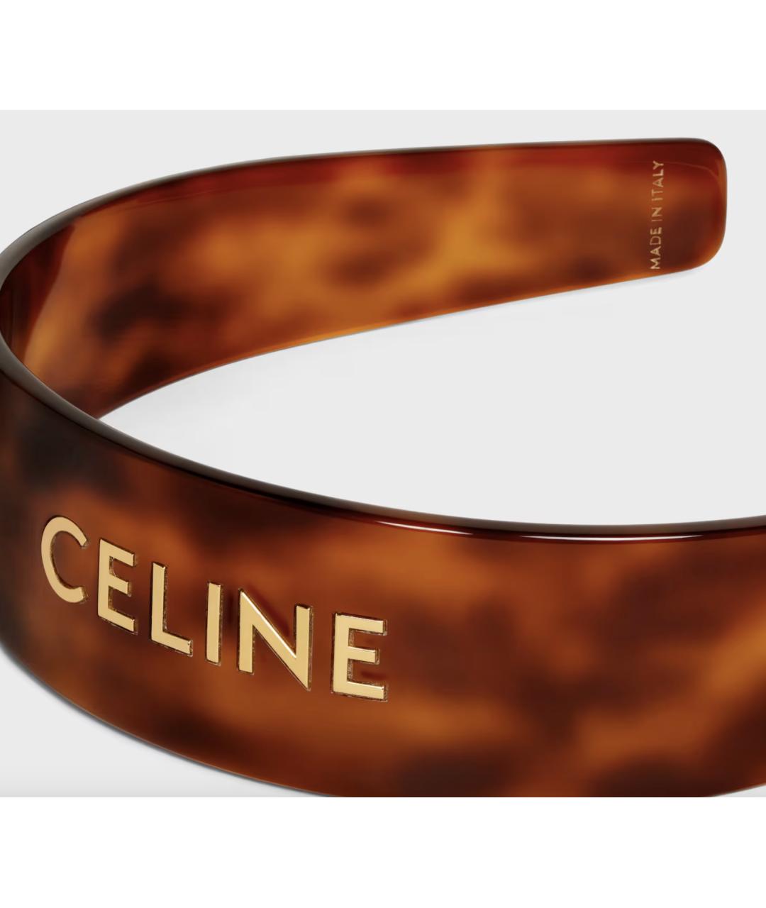 CELINE Коричневый ободок, фото 2