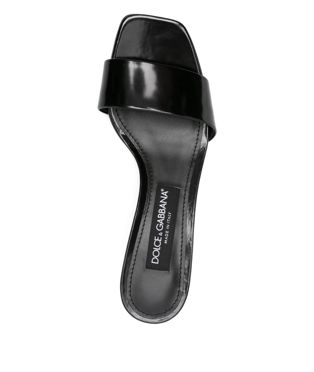 DOLCE&GABBANA Черные мюли из лакированной кожи, фото 4