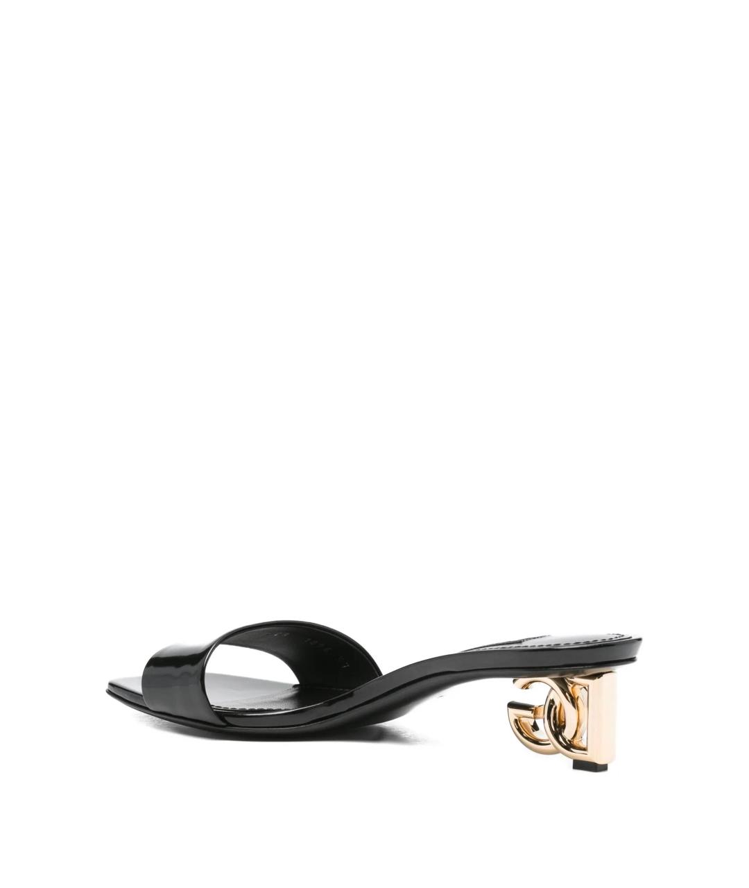 DOLCE&GABBANA Черные мюли из лакированной кожи, фото 3