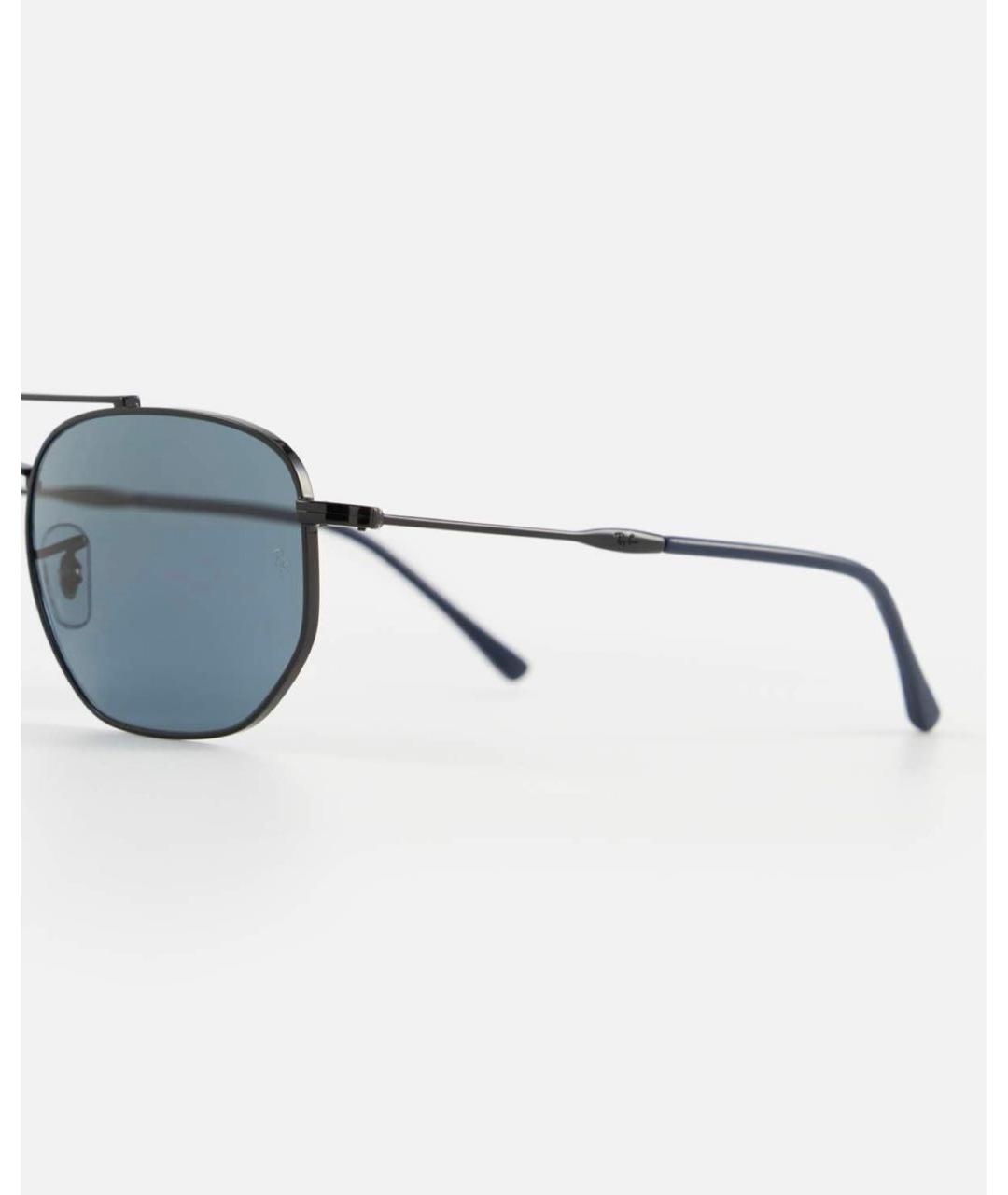 RAY BAN Антрацитовые металлические солнцезащитные очки, фото 3