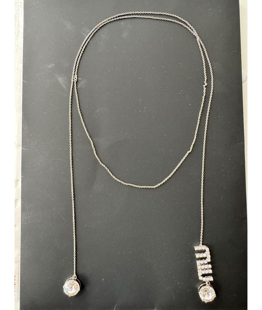 MIU MIU Серебряное колье, фото 5