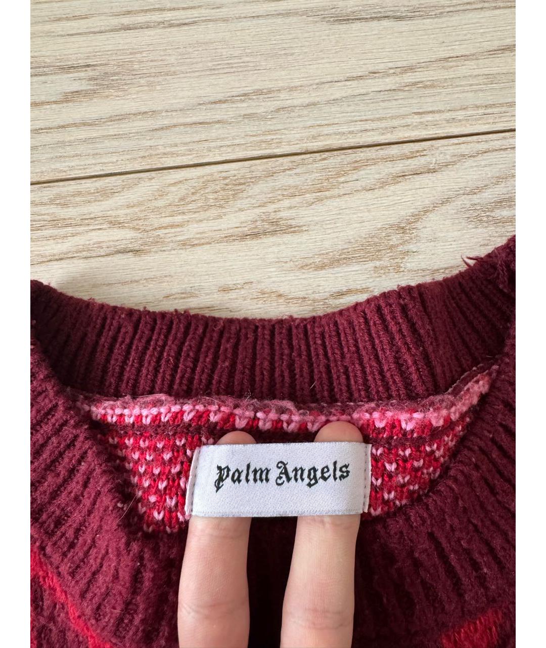 PALM ANGELS Красный кашемировый джемпер / свитер, фото 4