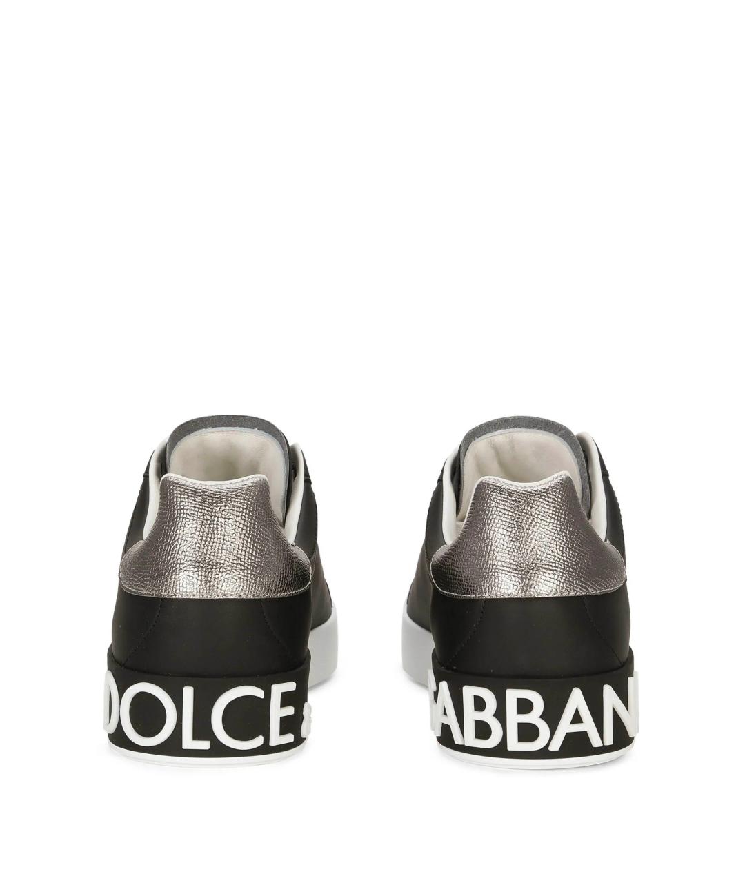 DOLCE&GABBANA Черные низкие кроссовки / кеды, фото 3