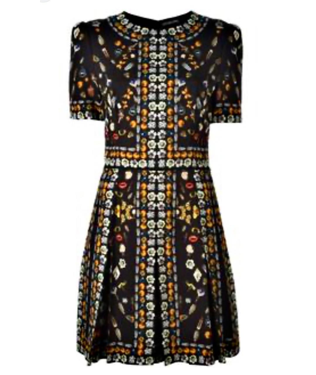 ALEXANDER MCQUEEN Черное вискозное коктейльное платье, фото 9
