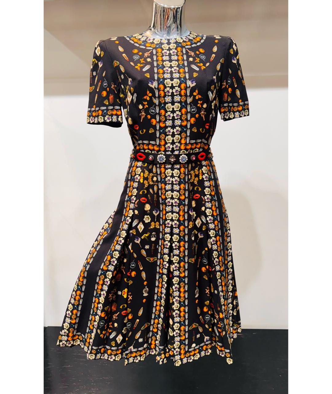 ALEXANDER MCQUEEN Черное вискозное коктейльное платье, фото 3