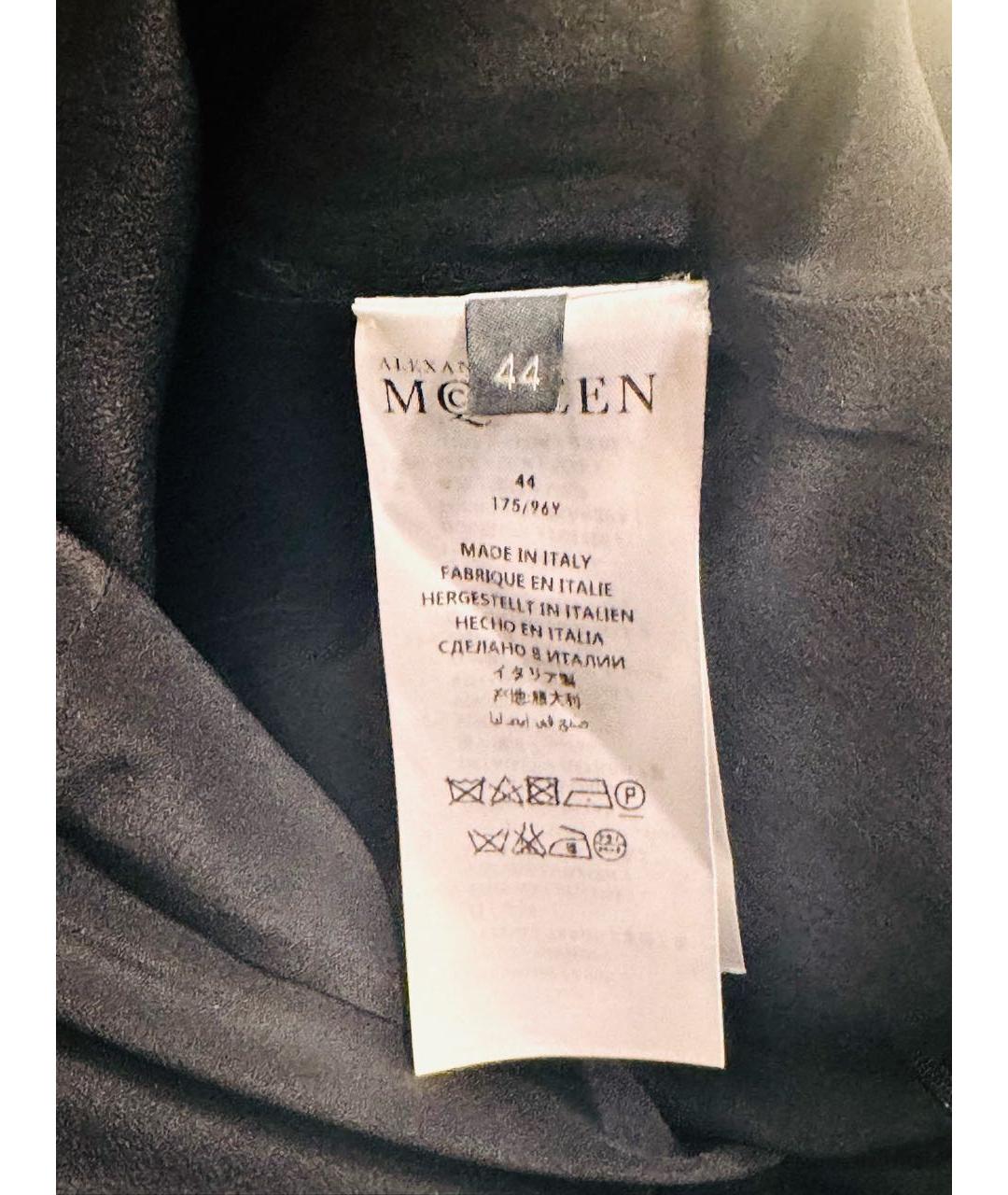 ALEXANDER MCQUEEN Черное вискозное коктейльное платье, фото 7