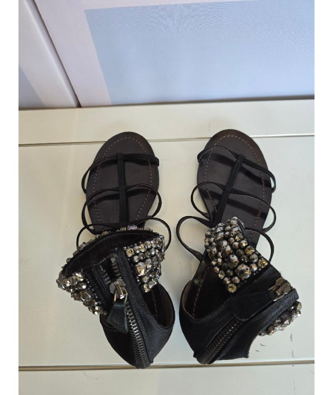 ROBERTO CAVALLI Черные босоножки, фото 3