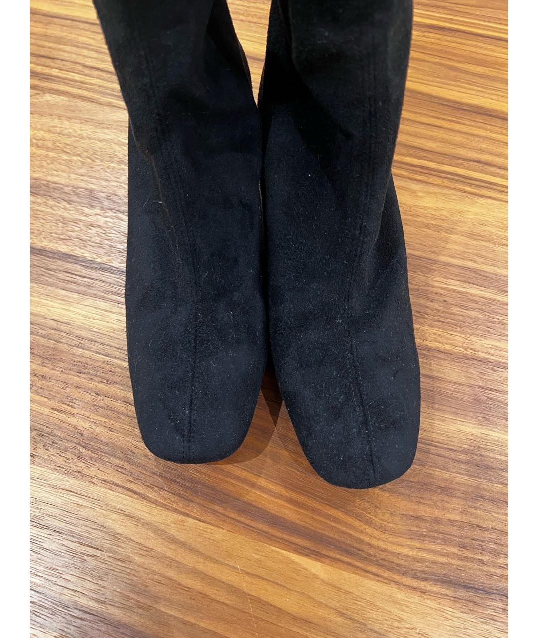 STUART WEITZMAN Черные замшевые ботфорты, фото 3