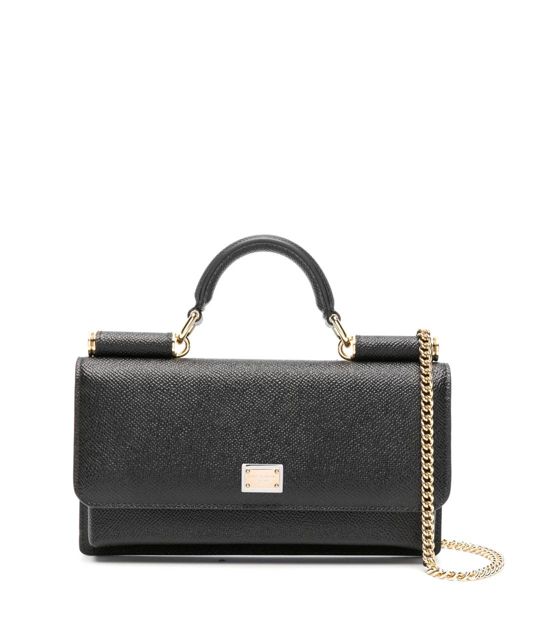 DOLCE&GABBANA Черная сумка с короткими ручками, фото 1