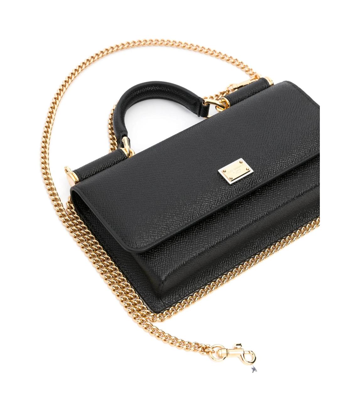 DOLCE&GABBANA Черная сумка с короткими ручками, фото 4