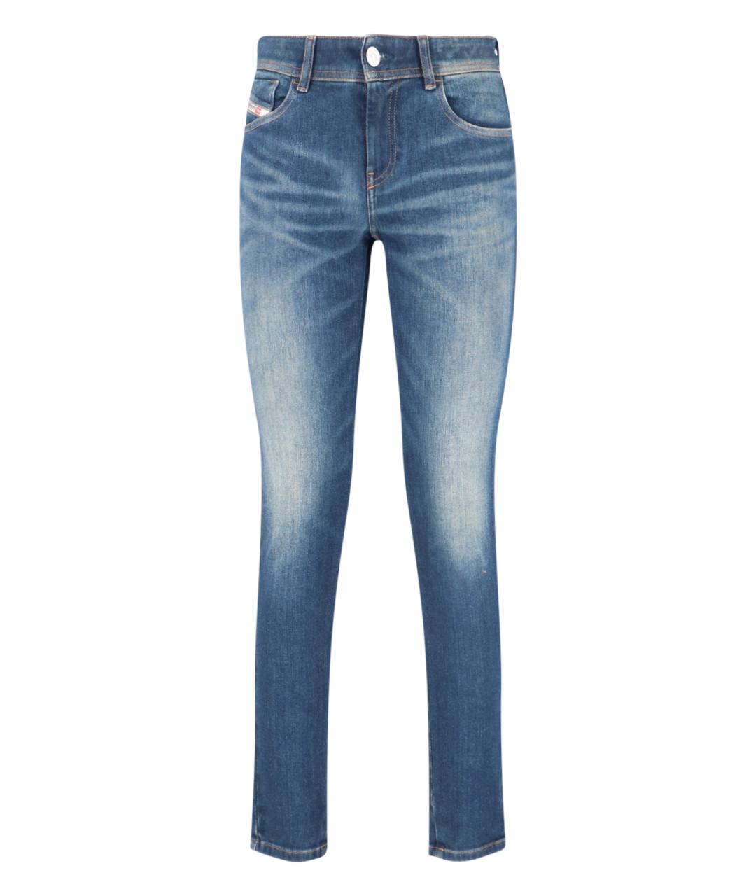 DIESEL Синие хлопковые прямые джинсы, фото 1