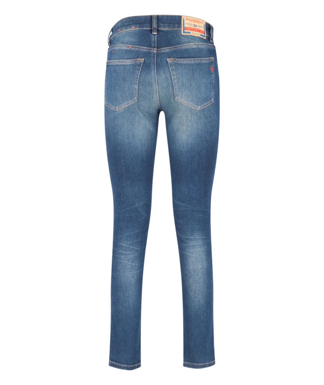 DIESEL Синие хлопковые прямые джинсы, фото 2