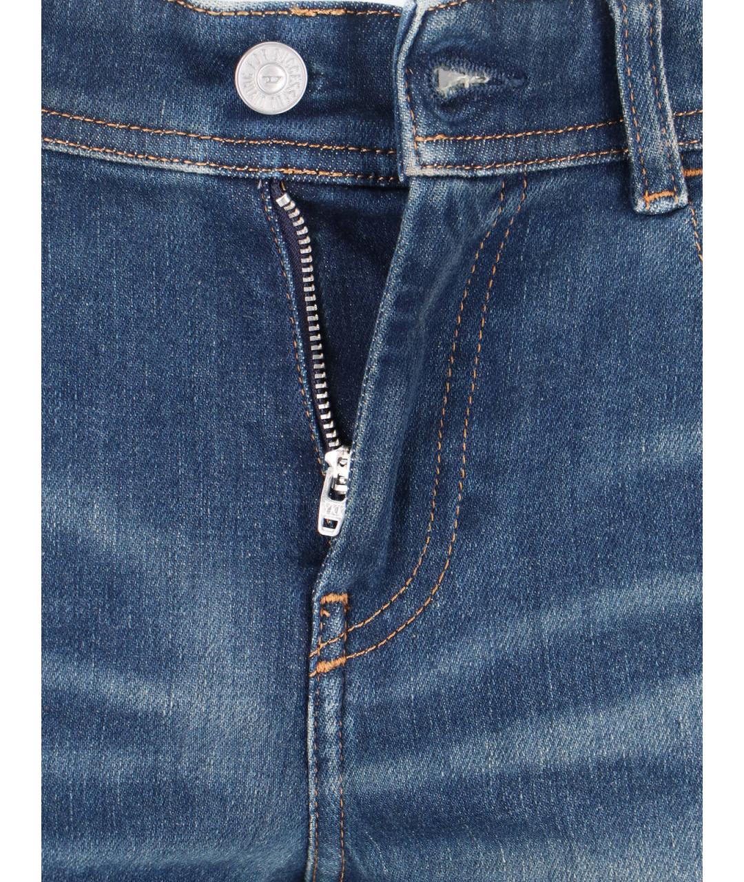 DIESEL Синие хлопковые прямые джинсы, фото 5