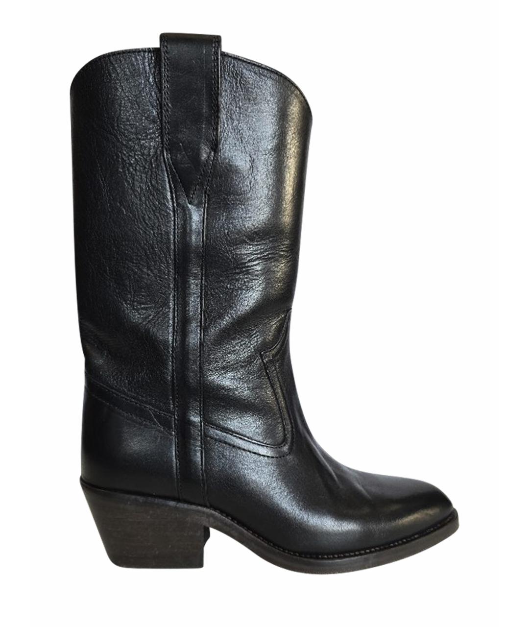 ISABEL MARANT Черные кожаные полусапоги, фото 7