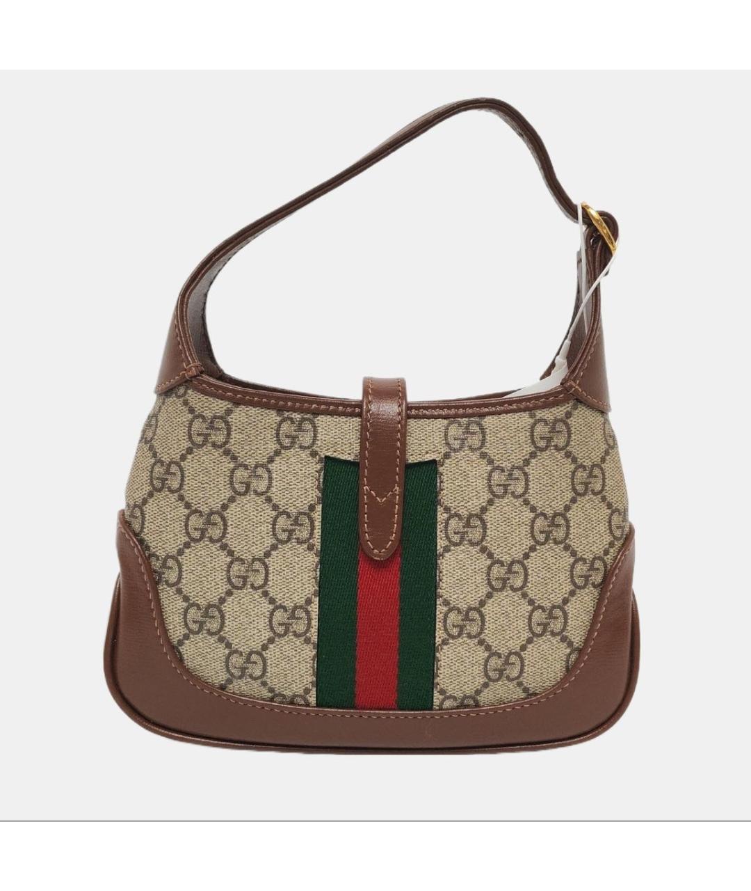 GUCCI Коричневая кожаная сумка с короткими ручками, фото 4