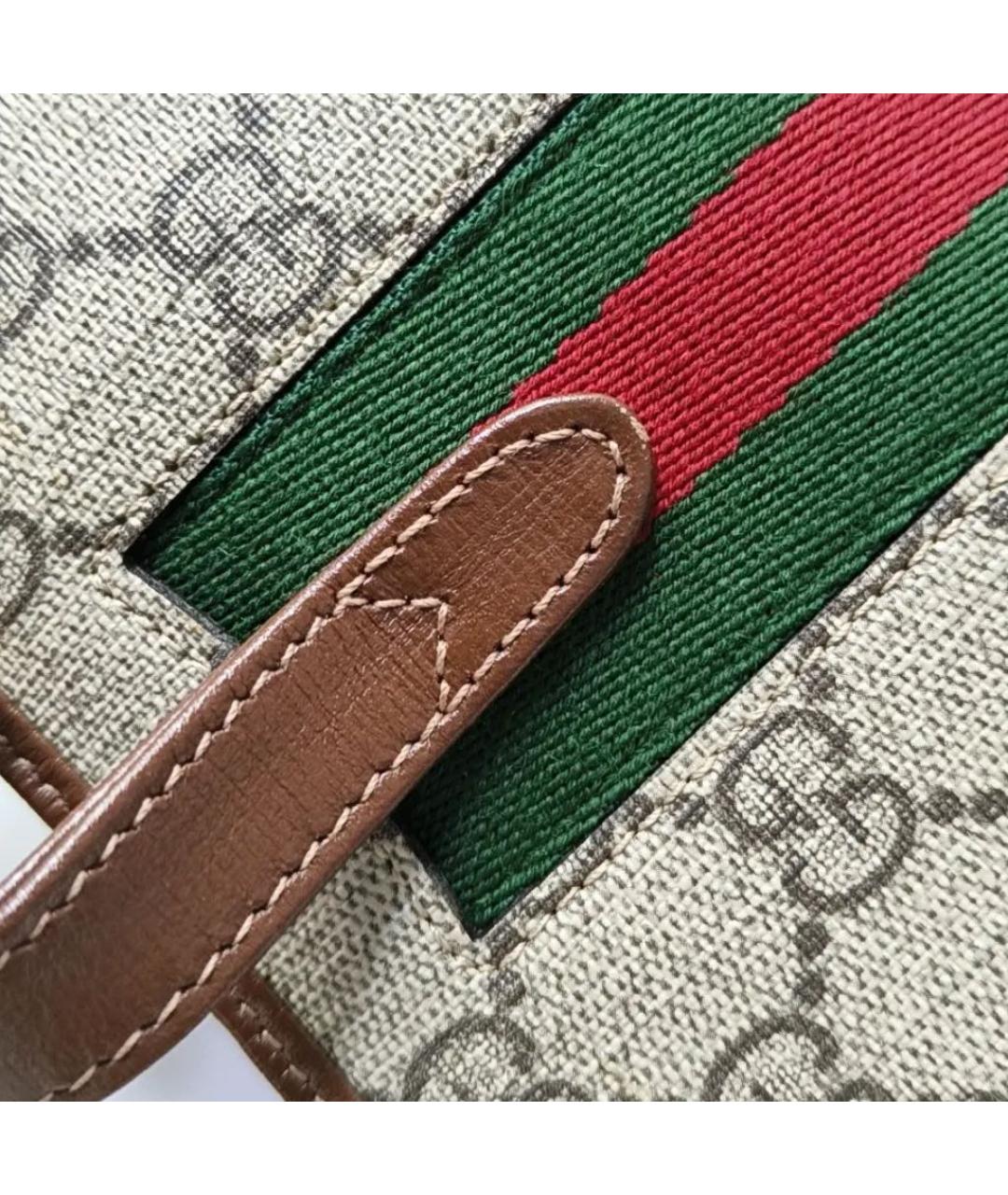 GUCCI Коричневая кожаная сумка с короткими ручками, фото 8