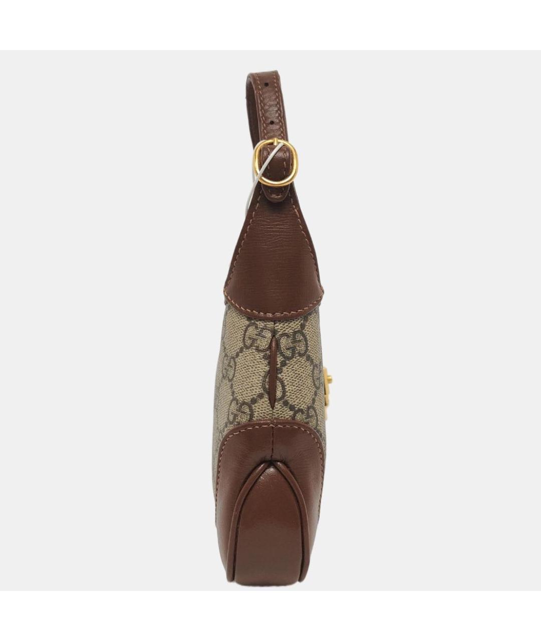 GUCCI Коричневая кожаная сумка с короткими ручками, фото 3