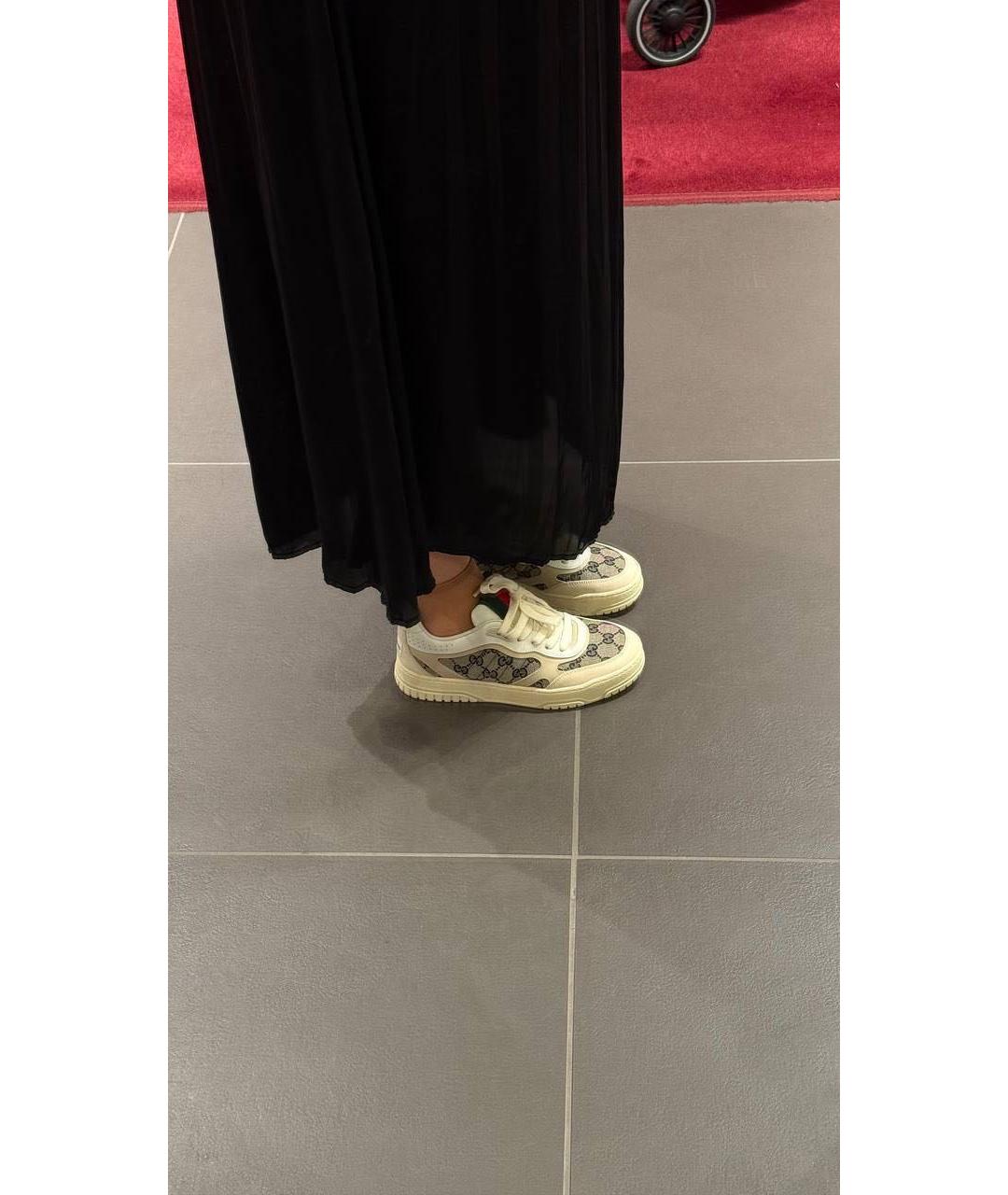 GUCCI Бежевые замшевые кеды, фото 8
