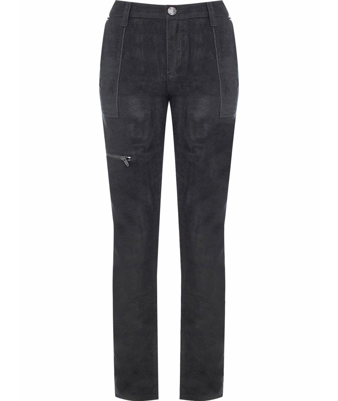 ERMANNO SCERVINO Черные вискозные прямые брюки, фото 1