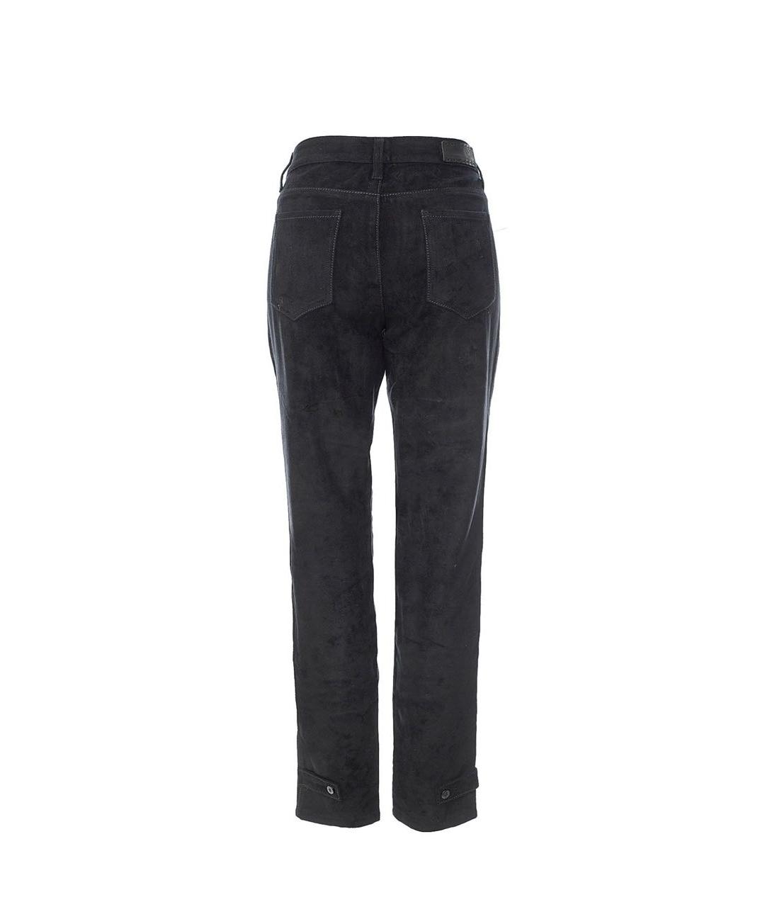 ERMANNO SCERVINO Черные вискозные прямые брюки, фото 2