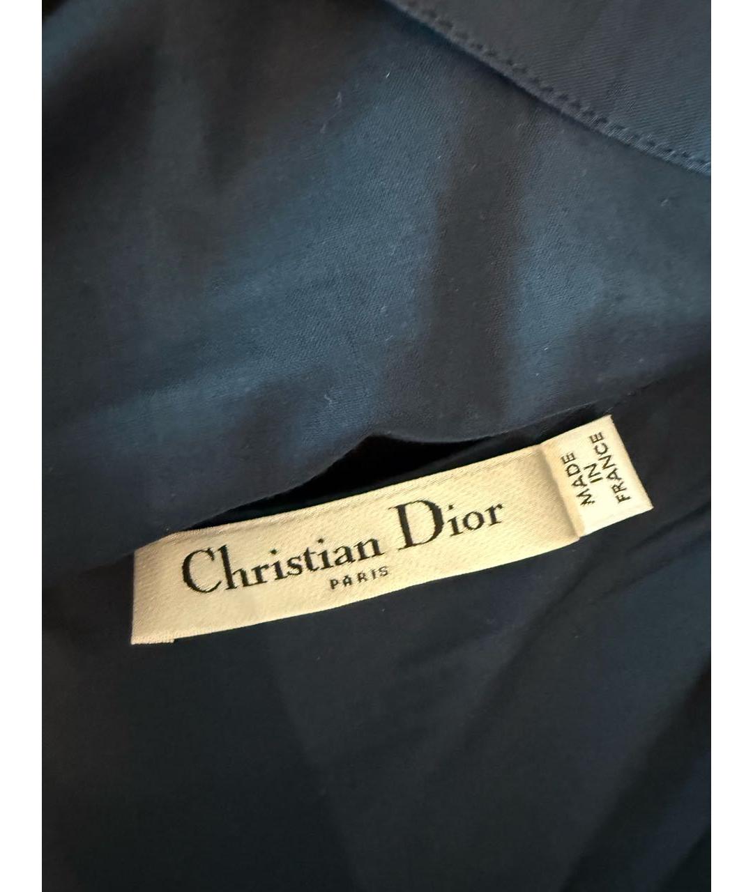 CHRISTIAN DIOR Темно-синяя хлопковая юбка миди, фото 3