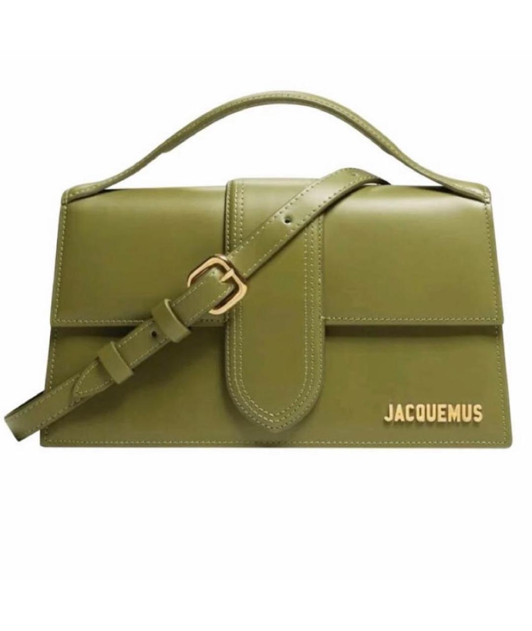 JACQUEMUS Зеленая кожаная сумка через плечо, фото 9